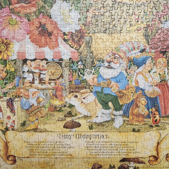 Vintage Fairy Marketplace Jigsaw Puzzle 500 Piece Current 1980 Complete - Picture 3 of 9